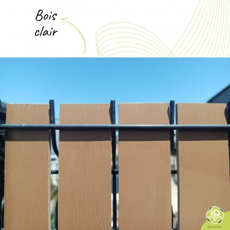 ID-Environnement - Kit d'occultation (brise-vue) en pvc plein effet composite a tresser - Bois clair